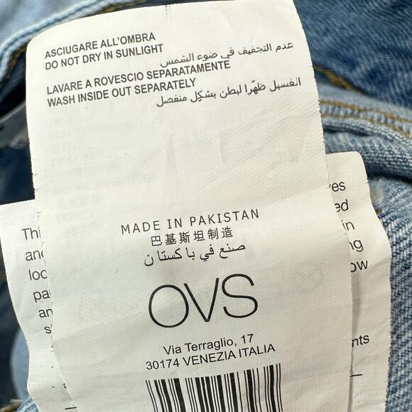 Baby Angel Denim Shorts Womens Size 4 Distressed Raw Hem Light Blue - Picture 9 of 9